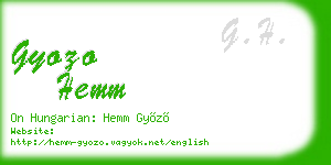 gyozo hemm business card