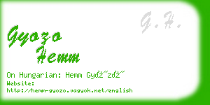 gyozo hemm business card